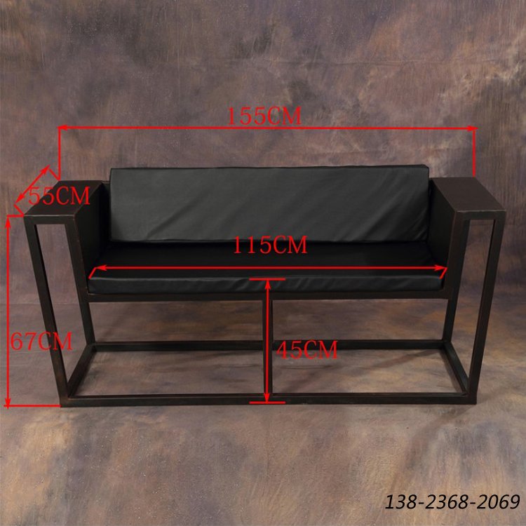 鐵藝沙發(fā)，福州定做卡座，復(fù)古卡座沙發(fā)